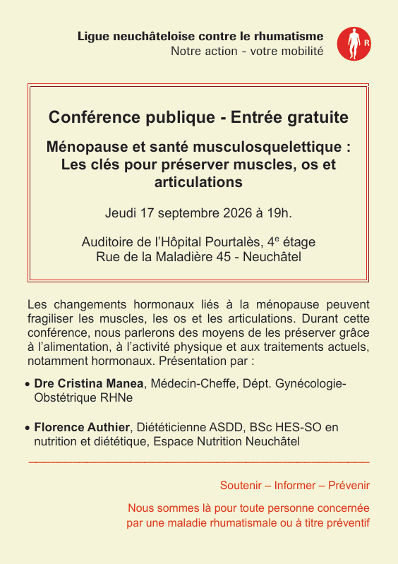 Image Conférence gratuite : Ménopause et santé musculosquelettique Image Conférence gratuite : Ménopause et santé musculosquelettique