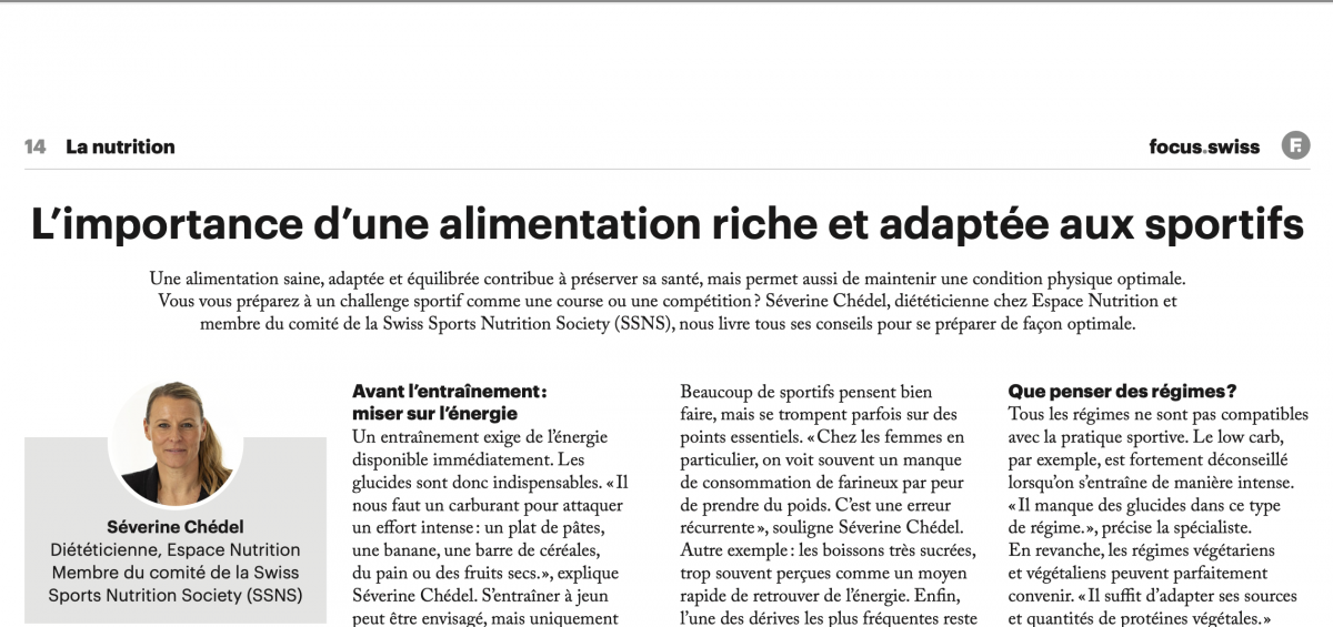 Image On parle d'alimentation et sport dans 20 Minutes